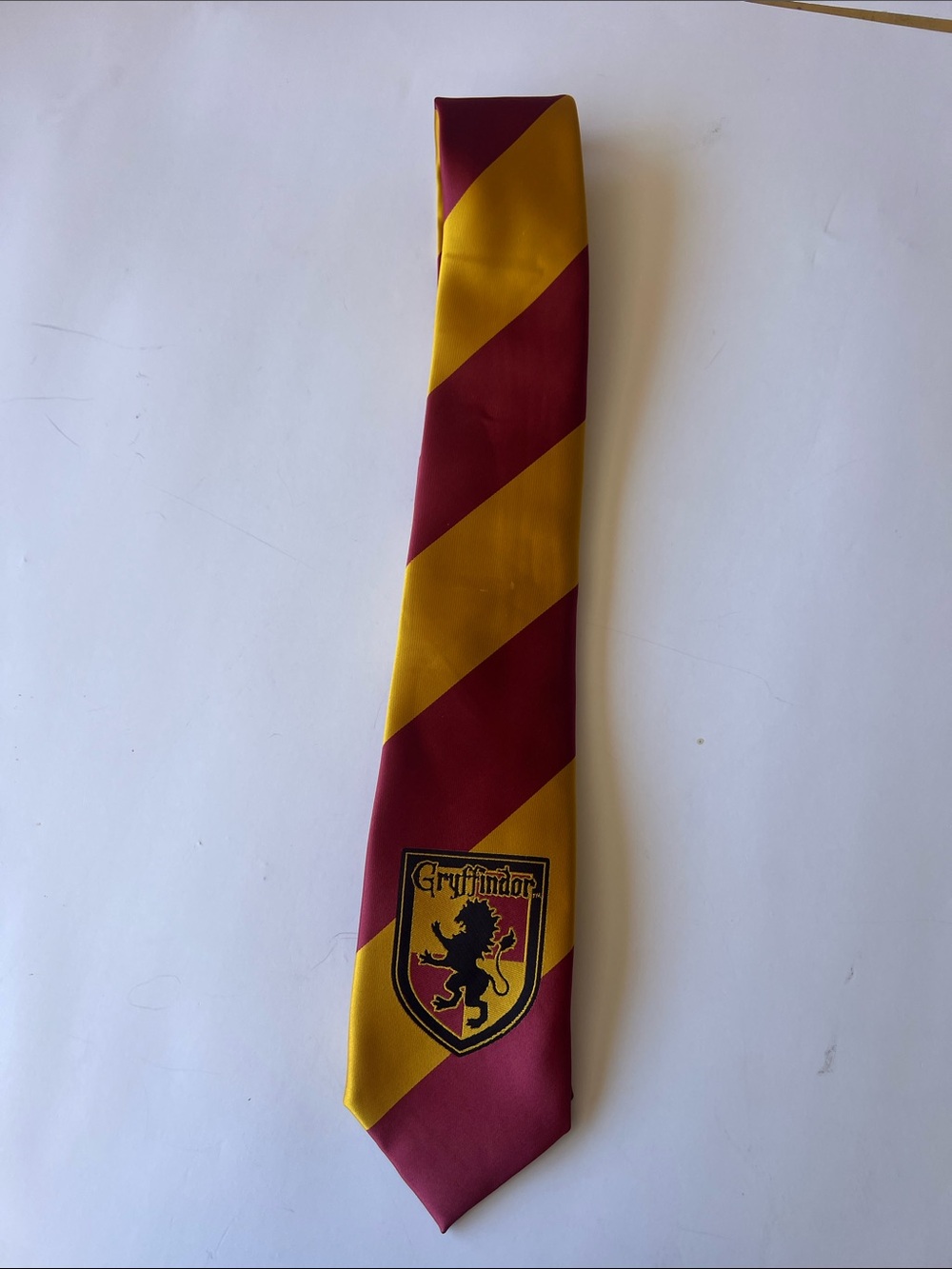 Spirit Harry Potter Tie - Maroon & Mustard Diagonal Stripes